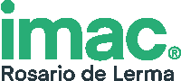 the logo for imac rosario de lerma is green