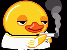 a cartoon duck is smoking a cigarette and wearing a real madrid jersey