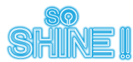 a neon sign that says so shine ii on a white background