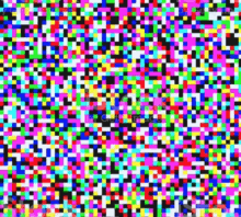 a colorful pixelated background that looks like a tv screen .