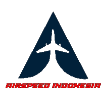 a logo for airspeed indonesia with a triangle and an airplane on it