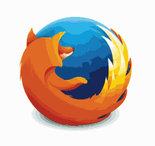 a firefox icon with an orange fox and a blue globe in the background