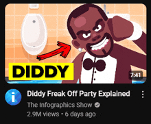 a video titled diddy freak off party explained has 2.9m views