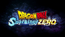 a logo for dragon ball sparking zero is displayed on a dark background