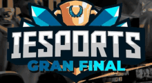 a logo for i esports gran final with a laurel wreath