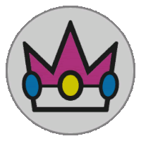 a colorful crown in a circle with a yellow circle in the middle