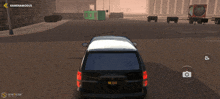 a screenshot of a video game shows a police van with a license plate that says one state