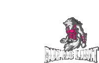 a logo for a company called ruz no limit with a wolf on it .