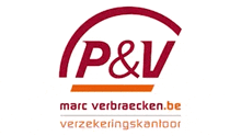 a logo for p & v marc verbaecken.be verzekeringskantoor