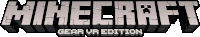 a logo for the minecraft gear vr edition game