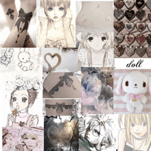 a collage of pictures with the word doll on the bottom right