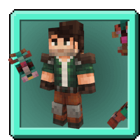 a picture of a minecraft character with a green shirt