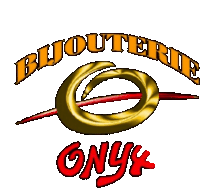 a logo for bijouterie onyx shows a gold ring