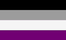 the asexual flag is a black , white , and purple flag .