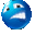 a blue ball with a smiley face on it