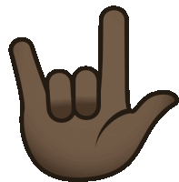 a black hand is making a rock sign