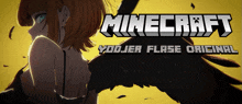 a poster for a video game called minecraft with a girl on it