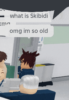 a person in a video game is talking about what is skibidi