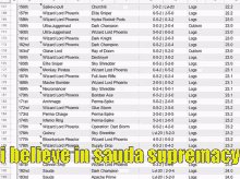 a screenshot of sauda supremacy showing a list of logs