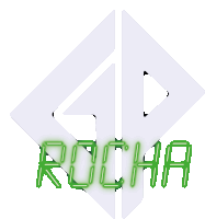 a logo that says rocha in green neon