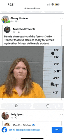 a mugshot of a teacher that was arrested today for crimes against her 14 year old female students .