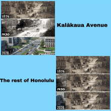 the rest of honolulu is shown in a collage of photos