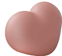 a pink heart shaped object is against a white backdrop