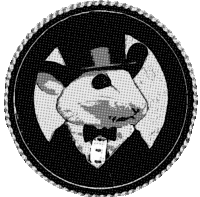 a black and white drawing of a panda wearing a tuxedo and top hat