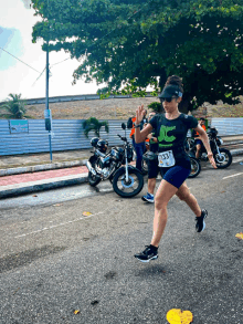 a runner wearing a shirt that says ufc on it