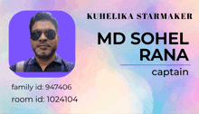 kuhelika starmaker md sohel rana captain