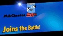 a cartoon character with a box on his head and the words joins the battle