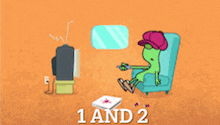 a cartoon character is wearing a pink hat and sunglasses and says " that was exhausting "