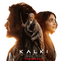 a movie poster for kalki shows a man and woman