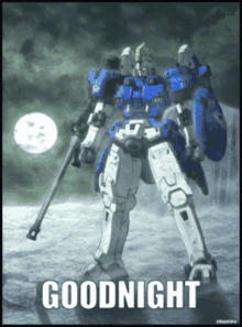 a picture of a robot with the words goodnight on the bottom