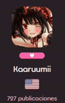 a picture of a girl with the name kaoruumii and 727 publicaciones