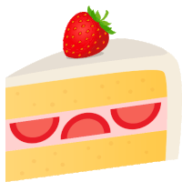 a slice of cake with strawberries on top