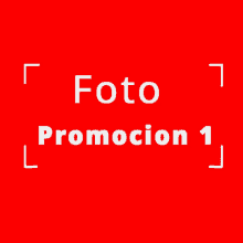 a red background with the words foto promocion 1 in white letters