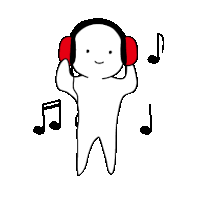 a tooth wearing headphones is listening to music .