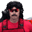 a pixel art of a man wearing headphones and sunglasses