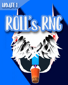 a blue background with the words roll 's rng on top