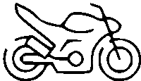 a black and white drawing of a motorcycle