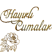 a drawing of a rose with the words hayırlı cumalar on it