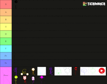 a tiermaker displays a rainbow of colored stick figures on a black background