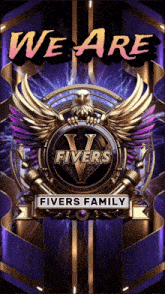 a poster that says we are fiver family