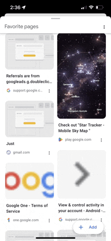 a screenshot of the google one app on a smartphone