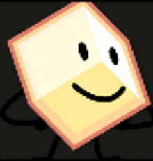 a pixel art drawing of a square with a smiling face .