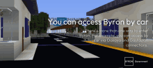 a byron government advertisement shows a minecraft scene