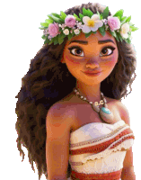 a doll with a necklace and a flower crown