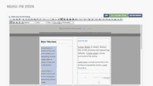 a screenshot of a web page that says ' mailings html version ' at the top