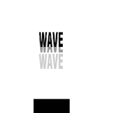 the word wave is being displayed on a white background with a black square in the middle .